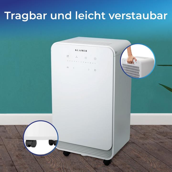 Produktbild KLAMER Luftentfeuchter 12L (30 m², 12 l/24h)