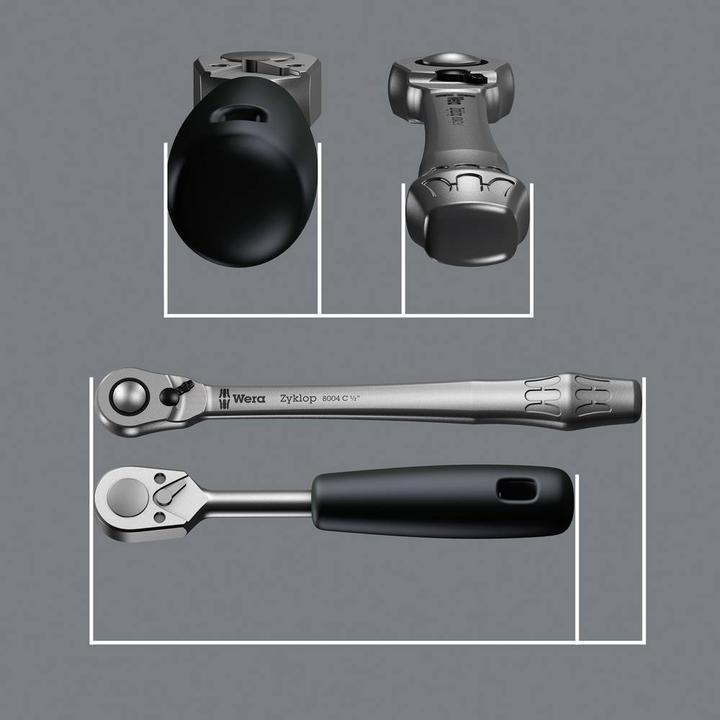 Produktbild Wera 8100 SC 8 Zyklop Metal-Knarrensatz (11 mm, 17 mm, 19 mm, 12 mm, 15 mm, 14 mm, 16 mm, 13 mm, 18 mm, 10  mm)