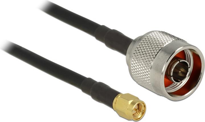 Produktbild Delock HF N Stecker > SMA Stecker RG58 5 m Delo (0.98 dB, Antennenkabel)