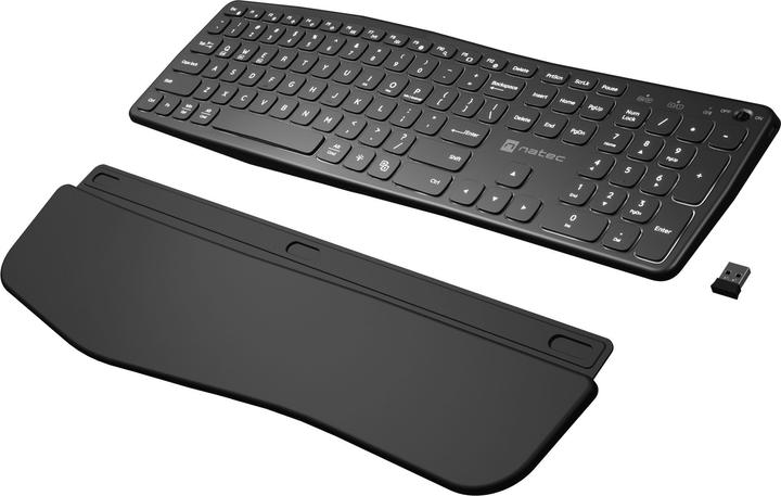 Actual product image Genesis KLAWiatura Natec KLAWIATURA NATEC PORIFERA US BEZPRZEWODOWA BLUETOOTH + 2.4GHZ X-SCISSOR PODŚWIETLEN (Eng. Int., Wireless)