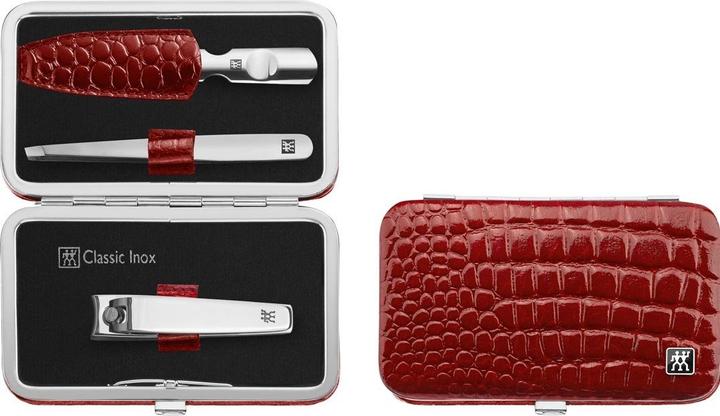 Immagine prodotto No Name Kit da viaggio Zwilling Classic Inox - Custodia in pelle rossa 3 pezzi - Rosso