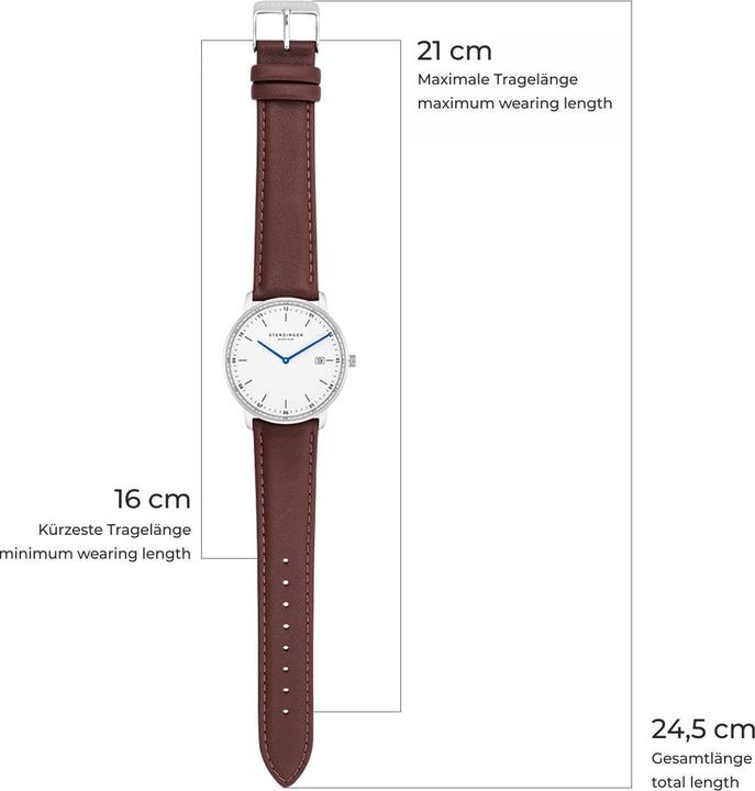 Image du produit Sterzinger Montre à quartz pour homme en cuir véritable brun - 30476 (Montre analogique, 38 mm)