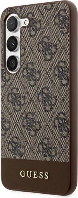 Actual product image Guess case for S24+ S926 GUHCS24MG4GLBR hardcase 4G Stripe Collection brown (Samsung Galaxy S24+)