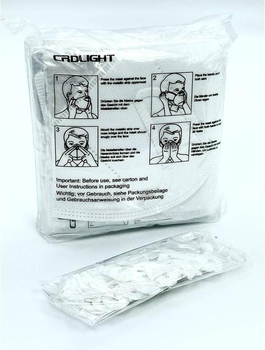 Immagine prodotto CRD Light CRDFFP2 Maschera per polveri sottili senza valvola FFP2 25 pz. DIN EN 149:2001 + A1:2 (FFP2, 25 x)
