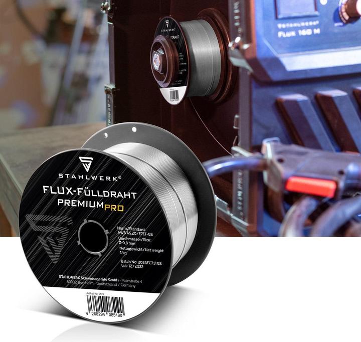 Produktbild Stahlwerk Fülldraht MIG/MAG Ø 0,8 mm E71T-GS 1kg Drahtrolle S100/ D100 3er Set