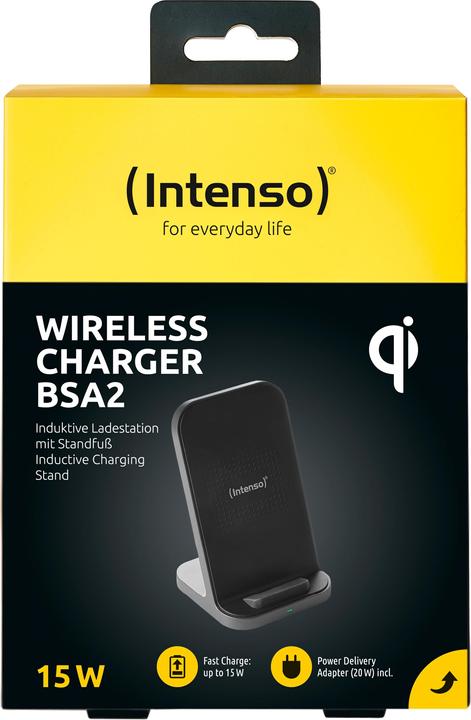 Produktbild Intenso Wireless Charger BSA2 Ladegerät schwarz (15 W)