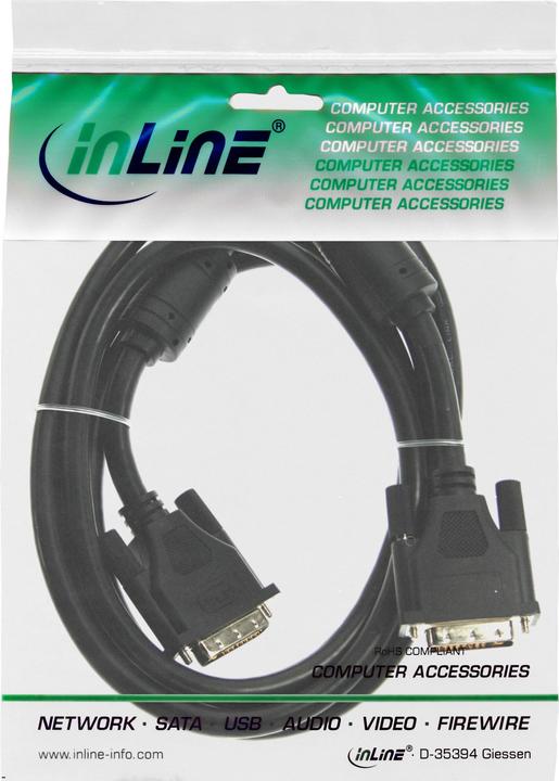 Produktbild InLine Kabel DVI-D - DVI-D 2m schwarz (17772) (2 m, DVI)