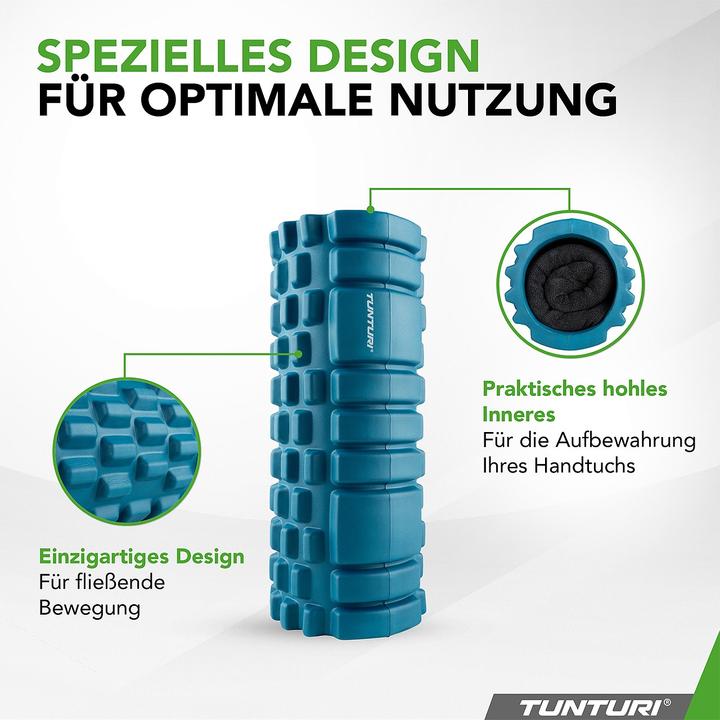 Produktbild Tunturi Yoga Massageroller 33 cm Petrolblau