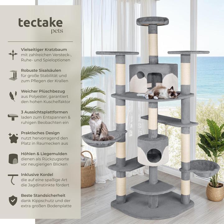 Produktbild tectake Nelly (204 cm, Grau/Weiss)