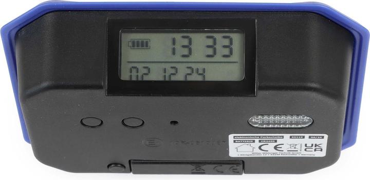 Actual product image Wiltec electronic parking disc KBA approval digital automatic parking meter