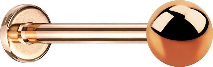 Actual product image Star Piercing Micro Threadless Labret rose gold with ball (Surgical steel 316L)