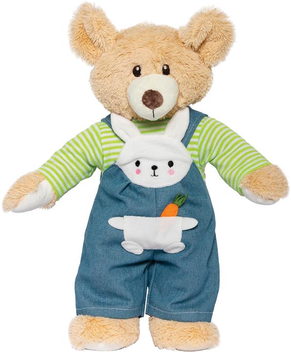 Actual product image Heless Doll dungarees with striped shirt "Bunny Lou", size 28-35 cm