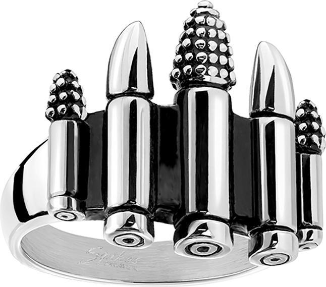 Produktbild Star Piercing Ring silber fünf Patronen (Chirurgenstahl 316L, ohne Messing)