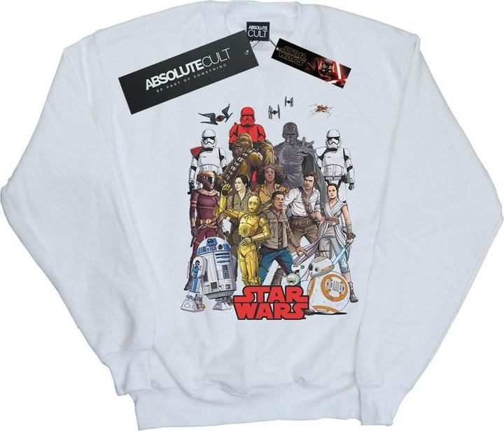 Actual product image Star Wars Mens The Rise Of Skywalker Character Collage Sweatshirt (S)