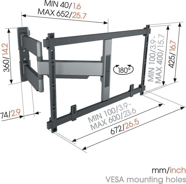 Actual product image Vogels TVM 5645 (Wall, 77", 45 kg)