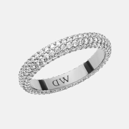 Image du produit Daniel Wellington Anneau en acier brillant avec cristaux de pavé DW0040065 - Circuit : 60 mm (60)