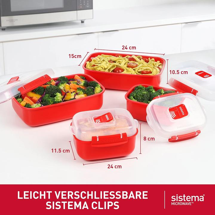 Image du produit Sistema Kit de boîtes de conservation Microwave-Heat & Eat (1.25 l)