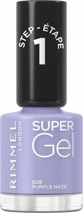 Rimmel London Rimmel - Super Gel STEP1 - Gel nail polish 12 ml 028 Purple Haze (028 Purple Haze, Gel-Effekt Nagellack)