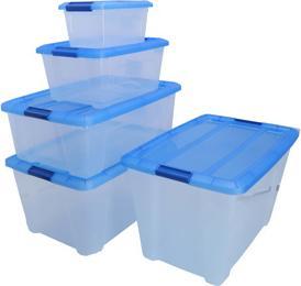 Produktbild Iris Clear NTB Aufbewahrungsbox 45,0 l transparent, blau 39,5 x 57,5 x 30,5 cm (45 l)