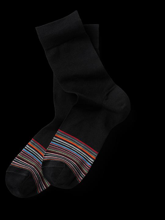 Black, colored stripes