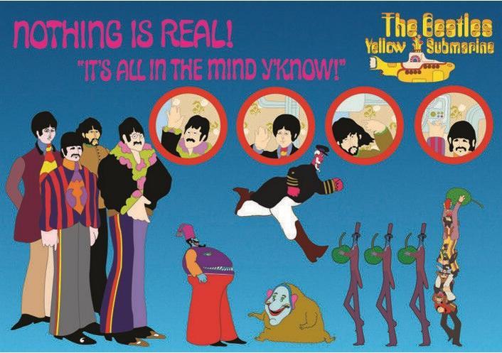 Immagine prodotto The Beatles Yellow Submarine Niente è reale cartolina standard