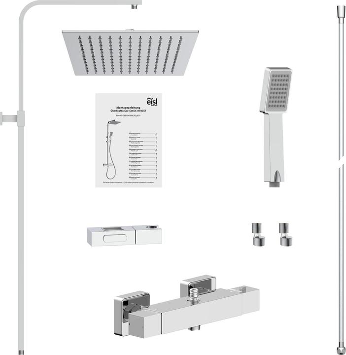 Image du produit Eisl EiSt Calvino Headduschenset mit thermostatischen Mixer, Chrom (DX1104CST)
