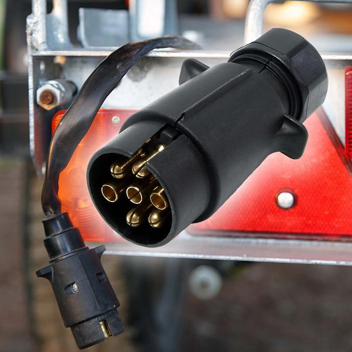 Produktbild Wiltec 7-poliger Stecker Typ N Anhängerstecker Kabelstecker KFZ Anhänger
