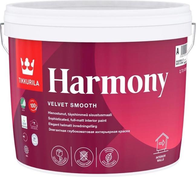 Actual product image Tikkurila Paint Acrylic Harmony 2,7l Satin Matt (Satin matt)