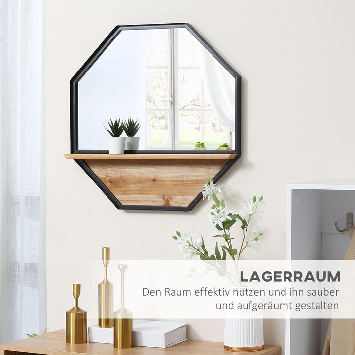 Actual product image Homcom Wall mirror with wooden frame