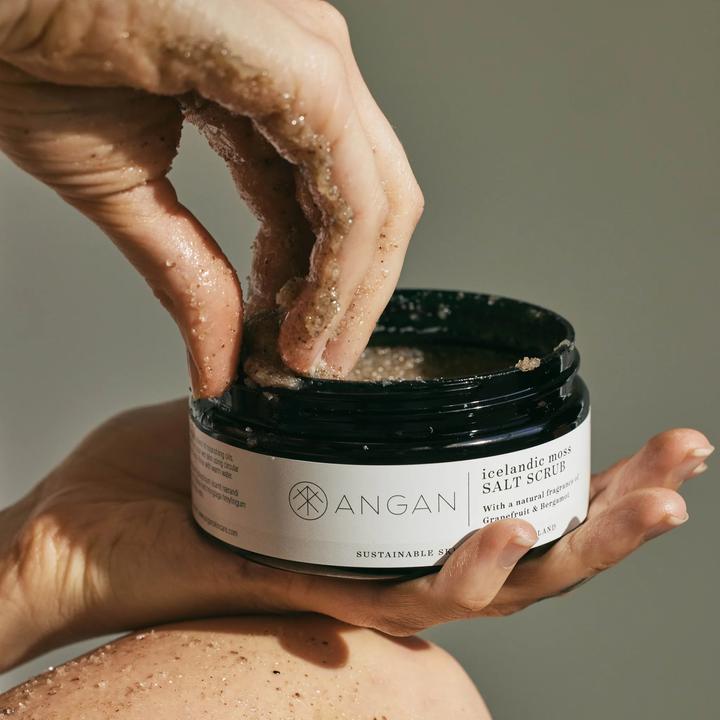 Actual product image Angan Icelandic Moss Salt Scrub (300 ml)