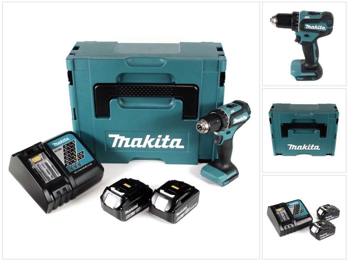 Actual product image Makita DDF 485 RGJ cordless screwdriver 18V 50Nm in Makpac + 2x 6,0 Ah battery + charger (Rechargeable battery operated)