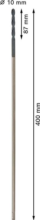 Immagine prodotto Bosch Professional Zubehör Punta da installazione PRO Wood HSS, 10 x 87 x 600 mm (10 mm)