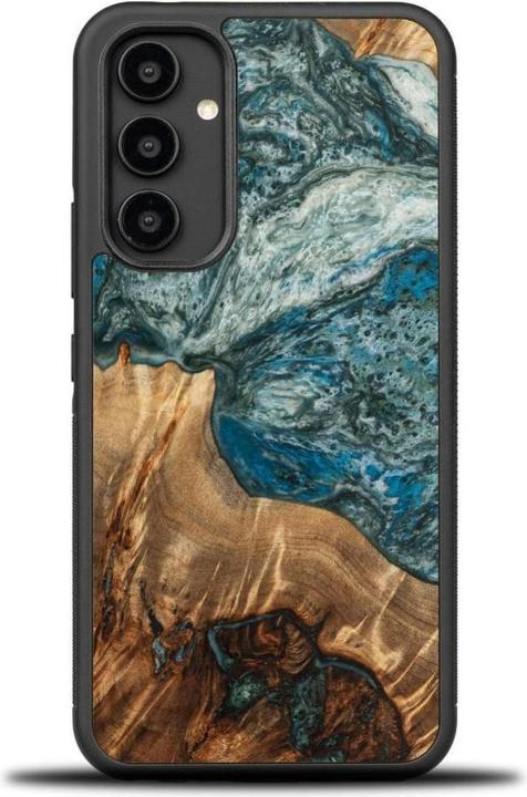 Produktbild Bewood Hülle aus Holz und Harz für Samsung Galaxy A54 5G Unique Planet Earth - blaugrün (Samsung Galaxy A54 5G)