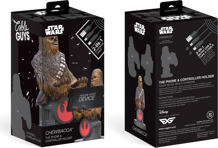 Image du produit Exquisite Gaming Star Wars : Chewbacca Cable Guy [20 cm] (PS4, Android, iOS, Xbox Series S, Xbox One S, Xbox Series X, PS5)