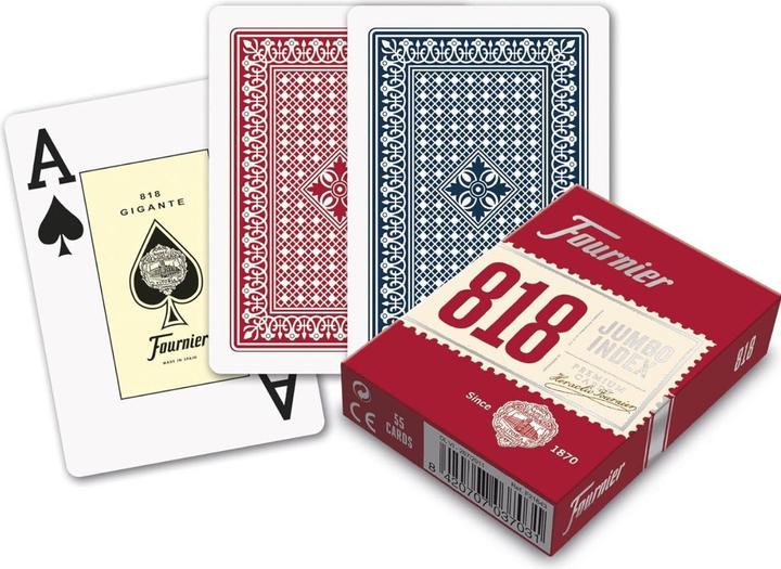 Actual product image Bicycle Cards 818 - red/blue (2 jumbo index)