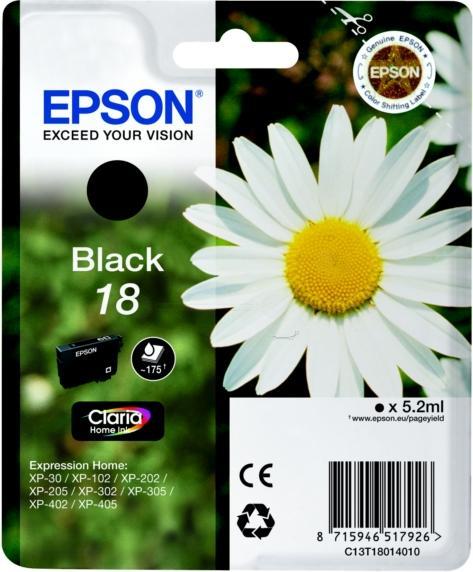 Actual product image Epson Claria Home Ink Black 18 (FC)