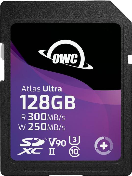 OWC Atlas Ultra 128GB SDXC UHS-II V90 Media Card - Extended Capacity SD (SDXC) (128 GB, SDXC, U3, UHS-II)