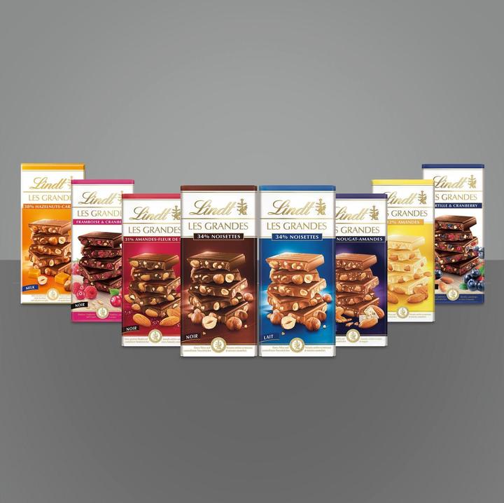 Produktbild Lindt Les Grandes Dunkel Nuss Tafelschokolade (150 g)