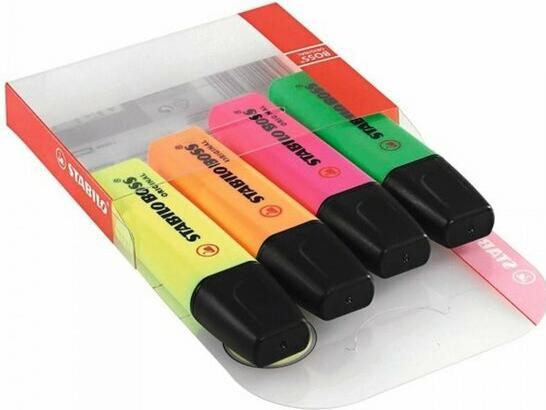 Immagine prodotto STABILO Evidenziatore BOSS ORIGINAL (Pink, Giallo, Verde, Arancia, 5 mm, 4 x)