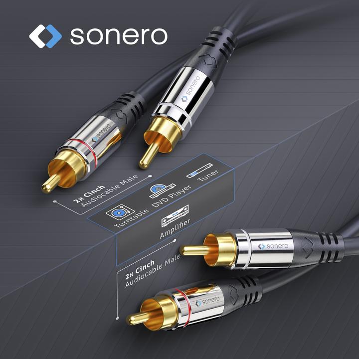 Image du produit Sonero Câble audio RCA - RCA 0,5 m (0.50 m, RCA)