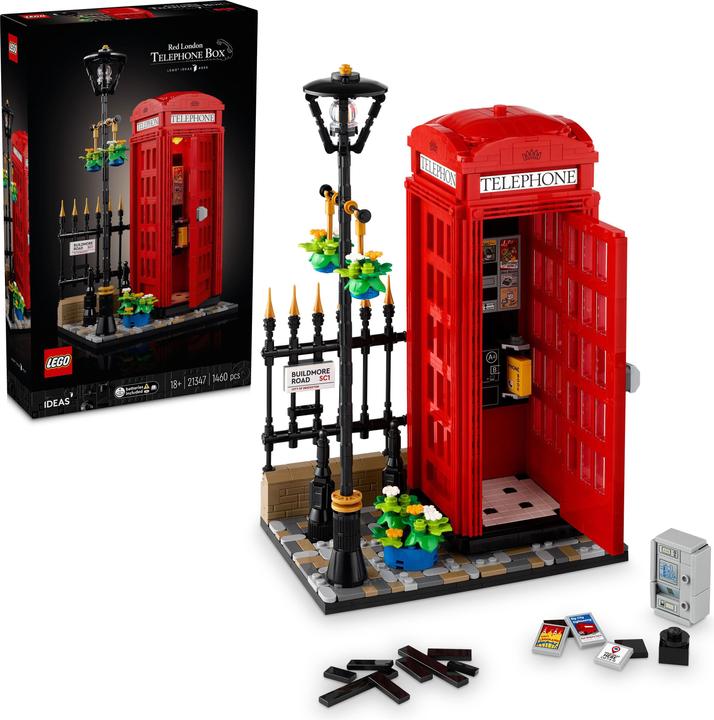 Immagine prodotto LEGO Cabina telefonica rossa di Londra (21347, LEGO Ideas, Set LEGO rari)