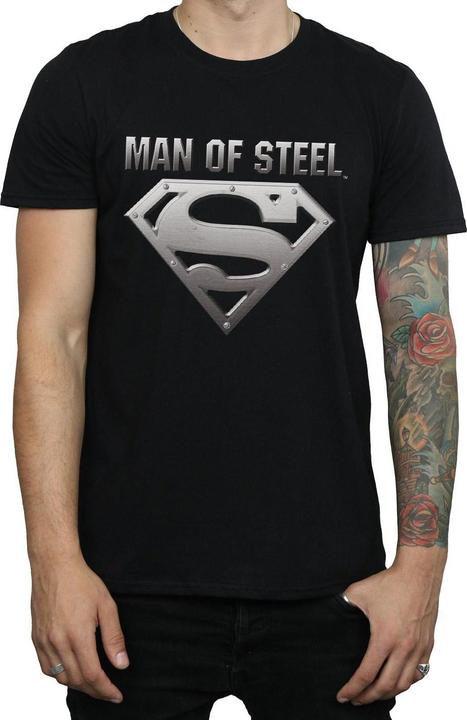 Image du produit - T-shirt SUPERMAN MAN OF STEEL SHIELD - Homme (L)