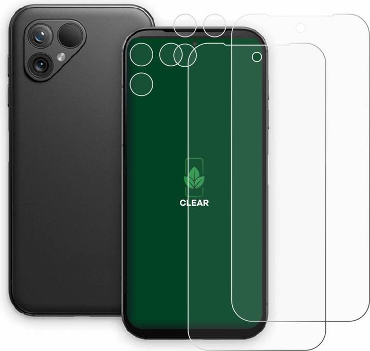 Actual product image ScreenLeaf Protective film sustainable screen protector screen protector film clear transparent (2 Piece, Fairphone 5)