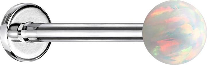 Immagine prodotto Star Piercing Micro Labret argento con sfera Opal white (senza ottone, Acciaio chirurgico 316L)