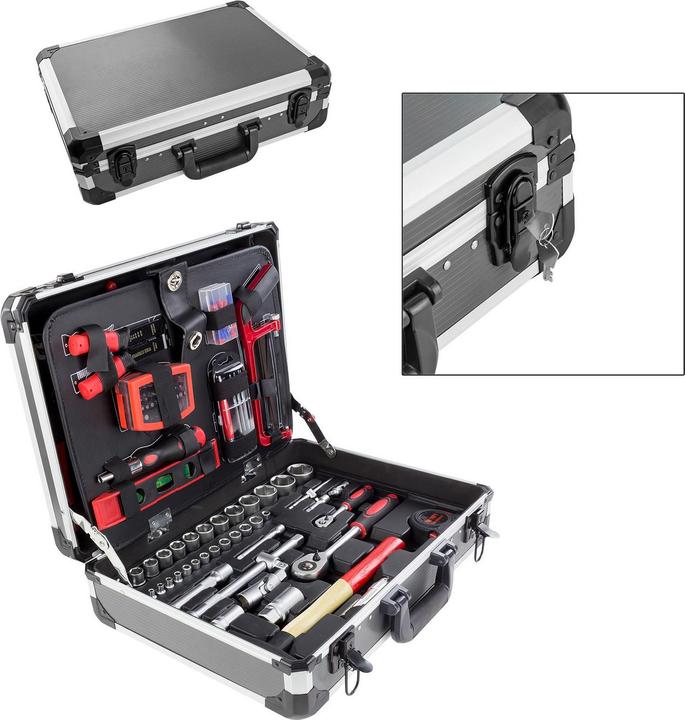 Image du produit Dema Mallette à outils en aluminium avec outils 176 pcs. (176 pièces)