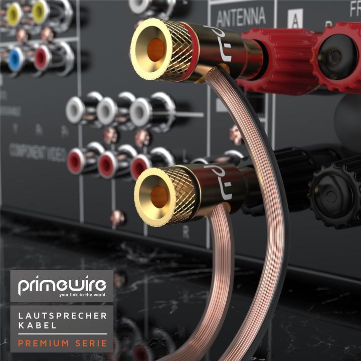 Produktbild Primewire Lautsprecherkabel OFC Kupfer 2 x 2,5 mm² Boxenkabel, Audio Kabel, Speaker Cable, LS Kabel (50 m, 2.50 mm²)
