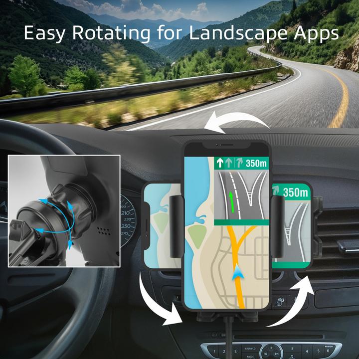 Image du produit Montage automatique du smartphone sur la voiture avec chargement sans fil
