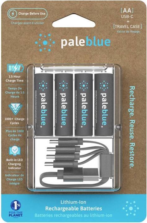 Actual product image Pale Blue AA USB-C (4 pcs., AA, 1700 mAh)