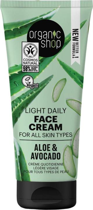 Immagine prodotto Organic Shop Crema viso quotidiana leggera per tutti i tipi di pelle Avocado e Aloe (50 ml) (Lozione corpo, 50 ml)