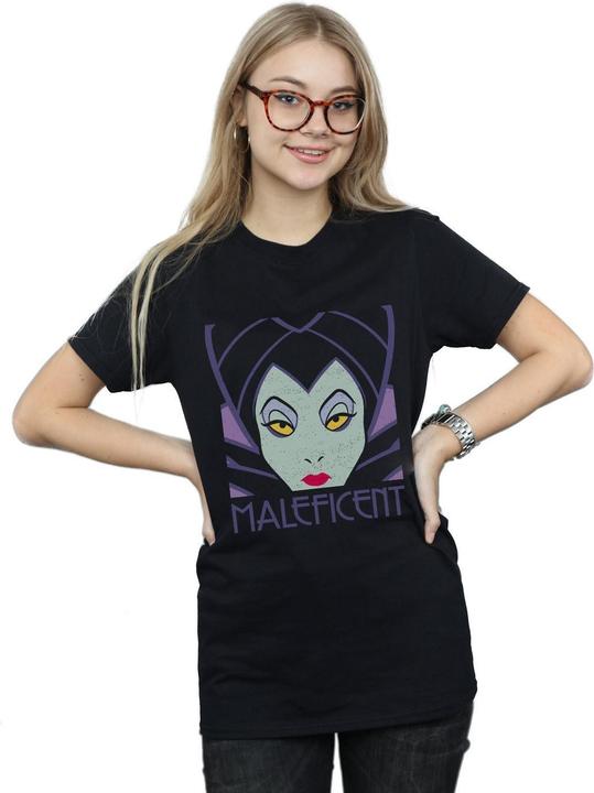 Actual product image Disney Womens/Ladies Maleficent Cropped Head Cotton Boyfriend T-Shirt (M)